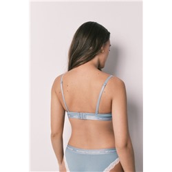 Sujetador push up algodón canalé verde GORGEOUS