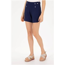 Kadın Lacivert Örme Şort