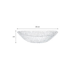 Granville Oval Kase - Şeffaf - 20x13 cm