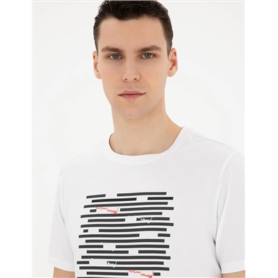 Beyaz Regular Fit Tişört