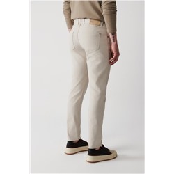 Taş Armürlü Esnek 5 Cepli Slim Fit Dar Kesim Kanvas Pantolon
