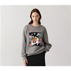 Женский свитшот с ярким принтом  АЙСИК*Л