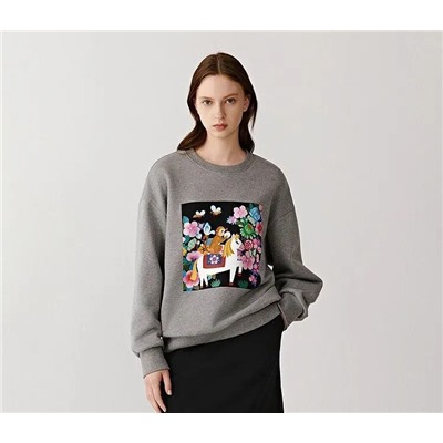 Женский свитшот с ярким принтом  АЙСИК*Л