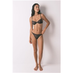 Sujetador PRETTY tul bordado aro negro