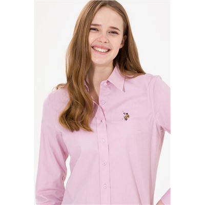 Kadın Manolya Uzun Kollu Basic Gömlek