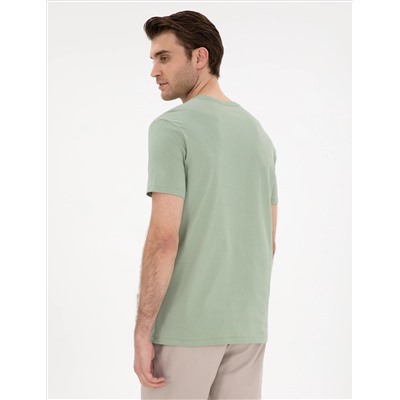 Çağla %100 Pamuk Slim Fit Bisiklet Yaka Basic Tişört