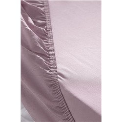 Manon King Size Plus %100 Pamuk Ranforce Lastikli Çarşaf - Gül Kurusu