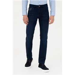 Erkek Lacivert Jean Pantolon