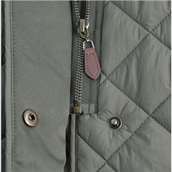 Женская  стеганая вельветовая куртка с контрастными цветными лацканами из тонкого хлопка