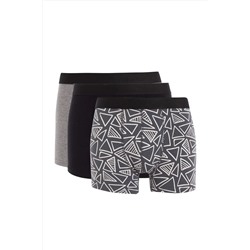 DeFacto Regular Fit Baskılı 3lü Boxer D7515AX24AU