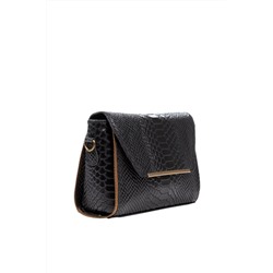 Bandolera de piel Negro y dorado - Firenze Artegiani