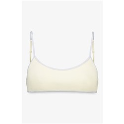 Sujetador top algodón copas extraíbles amarillo