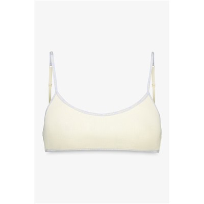 Sujetador top algodón copas extraíbles amarillo