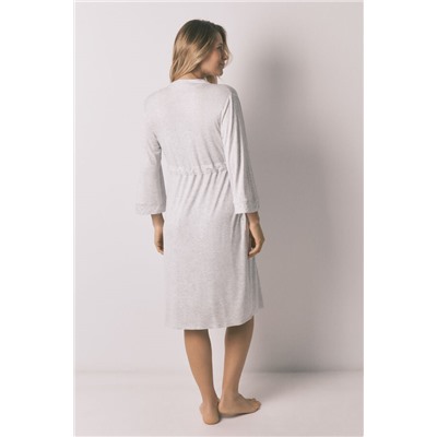 Bata "maternity" cinturón gris