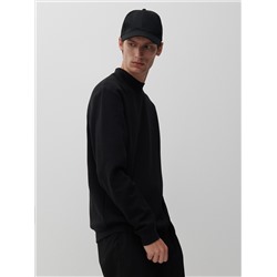 Schlichtes Sweatshirt mit Baumwollmischung