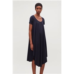 CIRCLE-CUT JERSEY DRESS