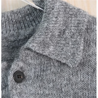 Молодежный и повседневный свитер с воротником-поло КО*С