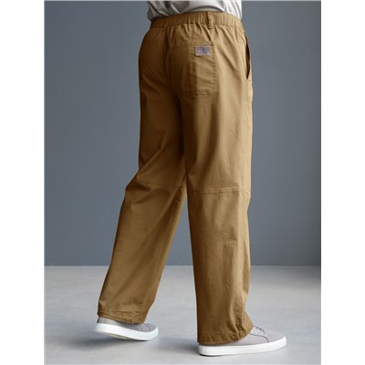 Брюки с поясом на резинке из эластичного твилла