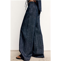 WIDE LEG LINEN PANTS