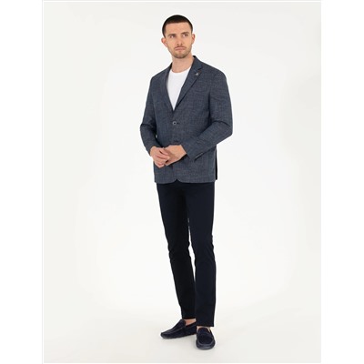 Lacivert Slim Fit Blazer Ceket