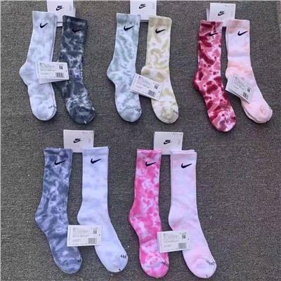 Носки с махрой в расцветке тай-дай  NIK*E