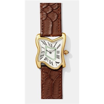 Square Melting Watch Large Gold