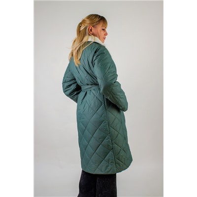 Зимняя куртка пальто с меховым воротником арт.2815