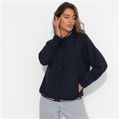 Бомбер в полоску, Любуйся мной (синий)