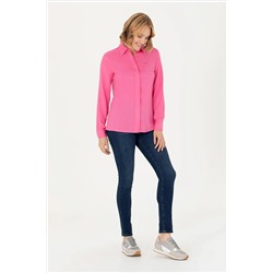 Kadın Pembe Uzun Kollu Gömlek