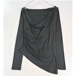 Женская асимметричная трикотажная футболка МО*КО