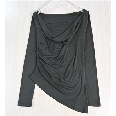 Женская асимметричная трикотажная футболка МО*КО