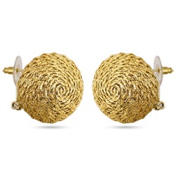 Серьги Релакс (покрытие золото) 3см, Есть комплект