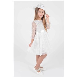 AHENGİM Kız Çocuk Elbise Kız Şapkalı Elbise Kız Elbise Tül Elbise Ak2228 1-2-10001159