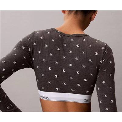 Icon Cotton Modal Lightly Lined Long Sleeve Tee Bralette