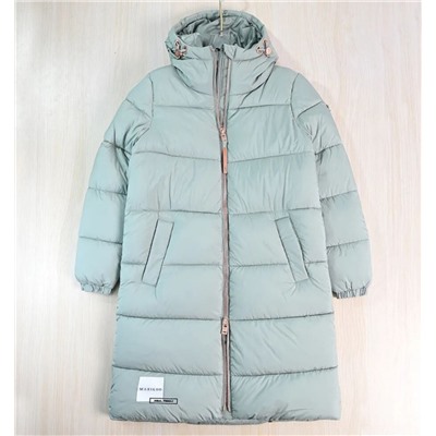 Женское  повседневное хлопковое пальто/куртка средней длины с капюшоном