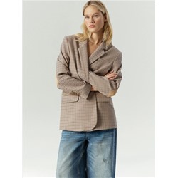 Однобортный жакет с замшевой вставкой, ML762/felicia