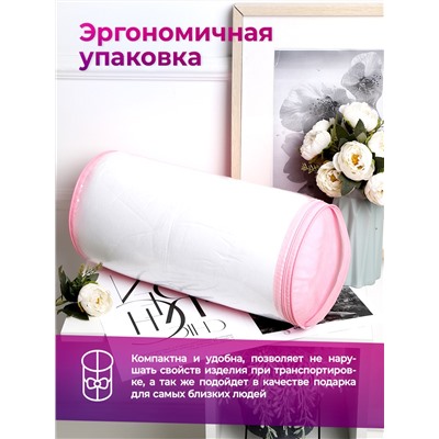 Подушка для сна 50х70 с аэросеткой, средняя жесткость, анатомическая, наполнитель 3D волокно, гипоаллергенная, съемный чехол из хлопка