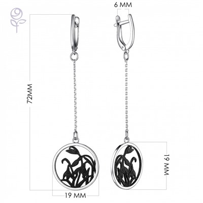 Серьги серебро 52922.1SB