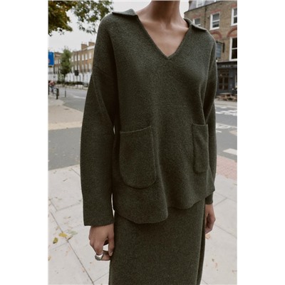 SOFT-TOUCH KNIT POLO JUMPER