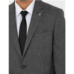 Siyah Ekstra Slim Fit Spor Ceket