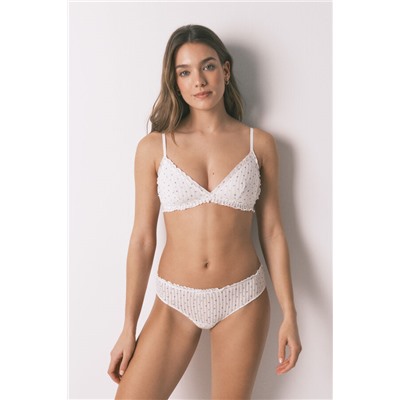 Pack 2 bragas anchas algodón azul y estampado blanco