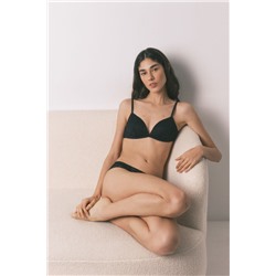 Sujetador triangular CHARMING relleno encaje negro