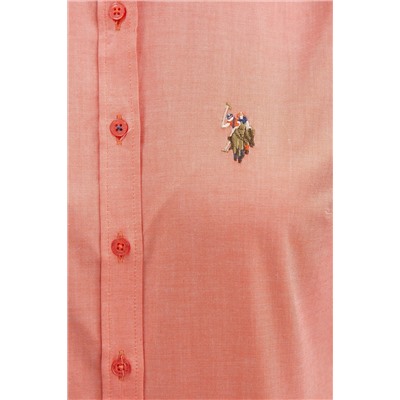 Kadın Nar Çiçeği Uzun Kollu Basic Gömlek