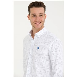 Erkek Saks Uzun Kollu Gömlek