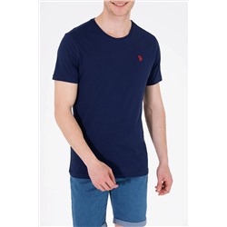 Erkek Lacivert Basic Bisiklet Yaka Tişört