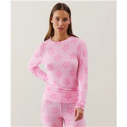 Top de punto jersey con motivo