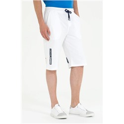 Erkek Beyaz Örme Şort