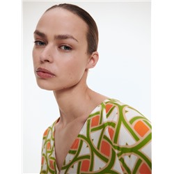 Viskose Kleid mit Muster