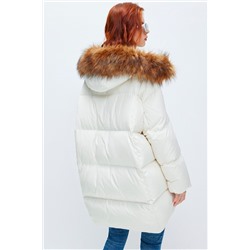 Anorak con capucha Beige