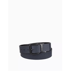 Pebbled Leather Reversible Jean Belt - Crayon / Black